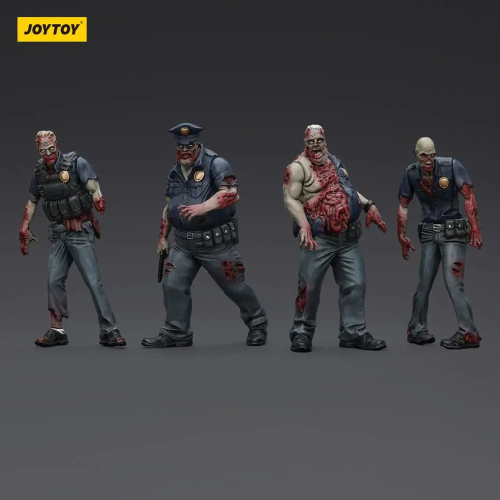 Zombie Dark Source Action Figurr 4-Pack Police (Male) 8 cm Joy Toy (CN)