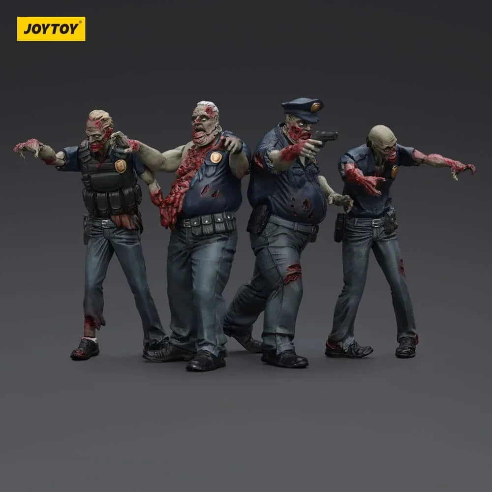Zombie Dark Source Action Figurr 4-Pack Police (Male) 8 cm Joy Toy (CN)