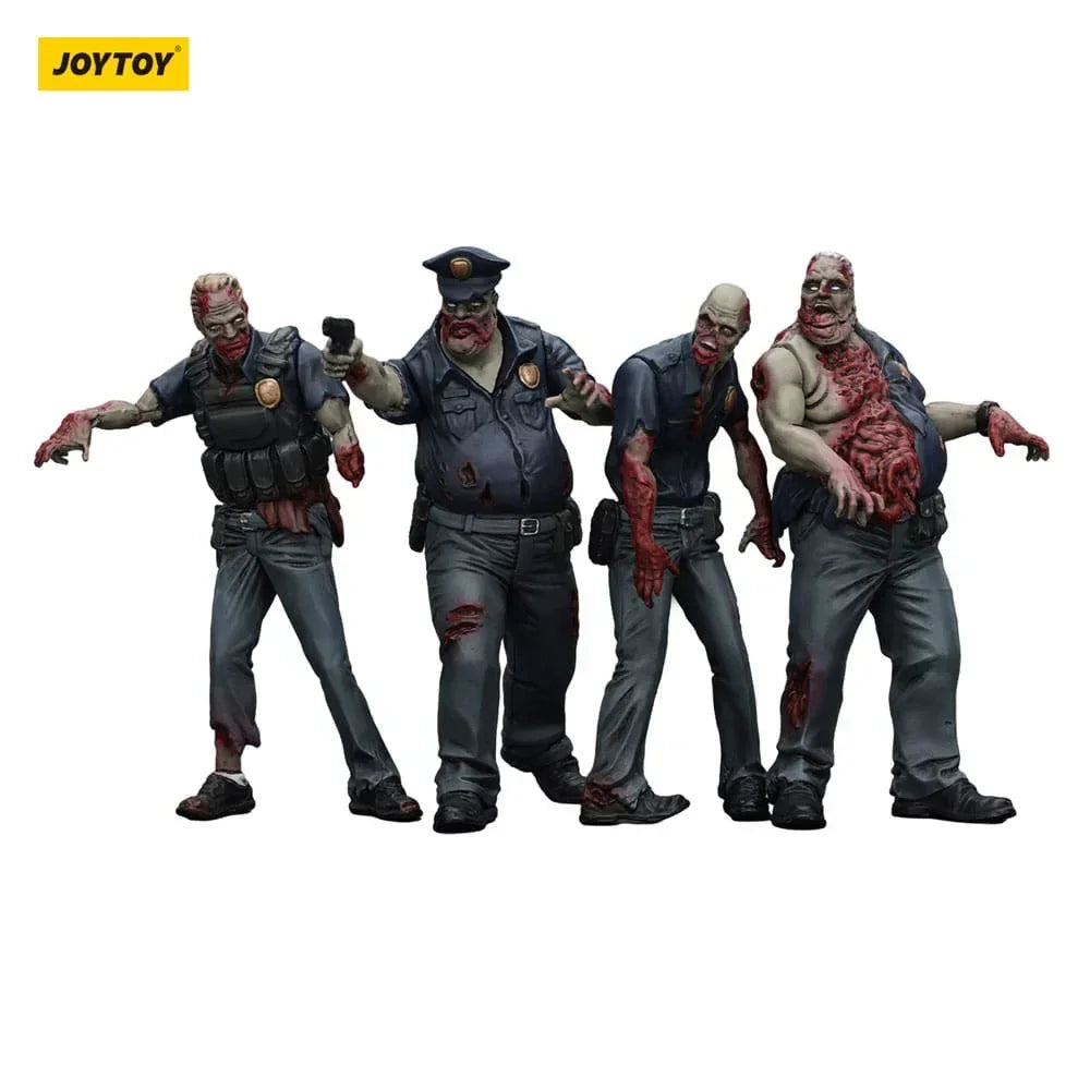 Zombie Dark Source Action Figurr 4-Pack Police (Male) 8 cm Joy Toy (CN)
