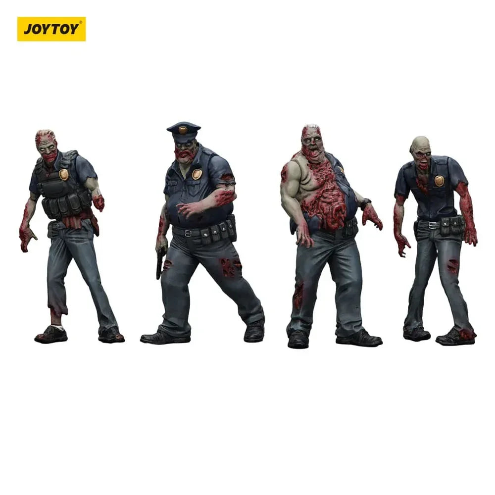 Zombie Dark Source Action Figurr 4-Pack Police (Male) 8 cm Joy Toy (CN)