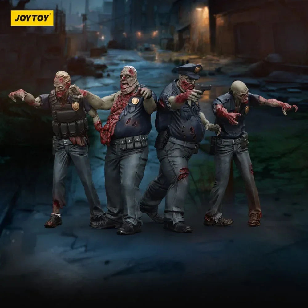 Zombie Dark Source Action Figurr 4-Pack Police (Male) 8 cm Joy Toy (CN)