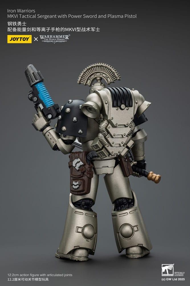 Warhammer The Horus Heresy Action Figur 1/18 Iron Warriors MKVI Tactical Sergeant med Power Sword och Plasma Pistol 12 cm Joy Toy (CN)
