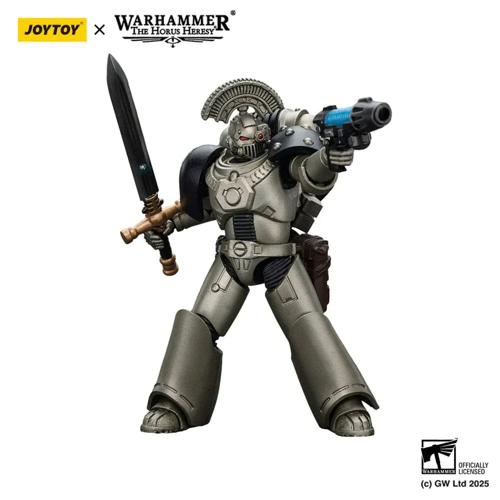 Warhammer The Horus Heresy Action Figur 1/18 Iron Warriors MKVI Tactical Sergeant med Power Sword och Plasma Pistol 12 cm Joy Toy (CN)