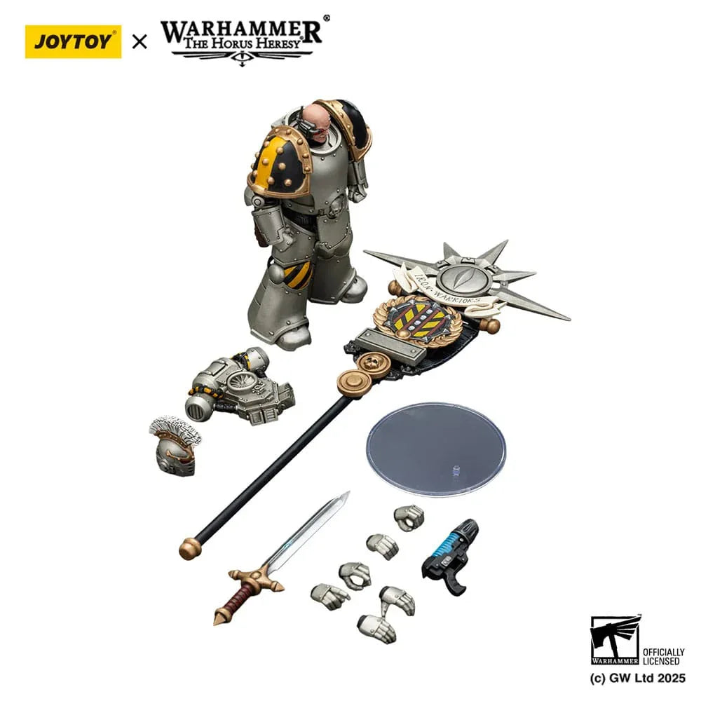 Warhammer The Horus Heresy Action Figur 1/18 lron Warriors Command Squad Chosen med Legion Standard 12 cm Joy Toy (CN)