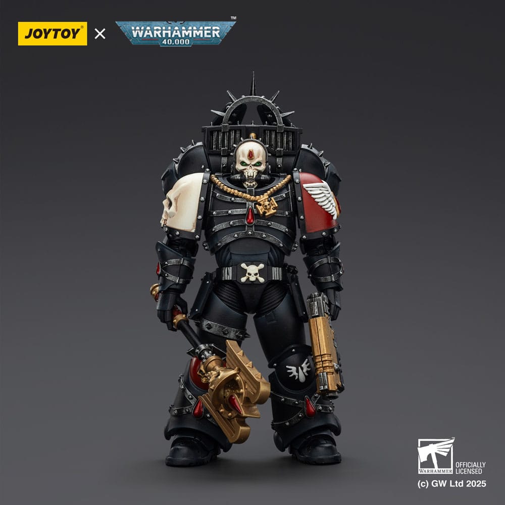 Warhammer 40,000: Combat Patrol Blood Angels Action Figur Lemartes med Jump Pack, Blood Crozius och Absolver Bolt Pistol - 12 cm Joy Toy (CN)