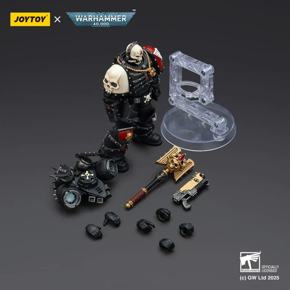 Warhammer 40,000: Combat Patrol Blood Angels Action Figur Lemartes med Jump Pack, Blood Crozius och Absolver Bolt Pistol - 12 cm Joy Toy (CN)