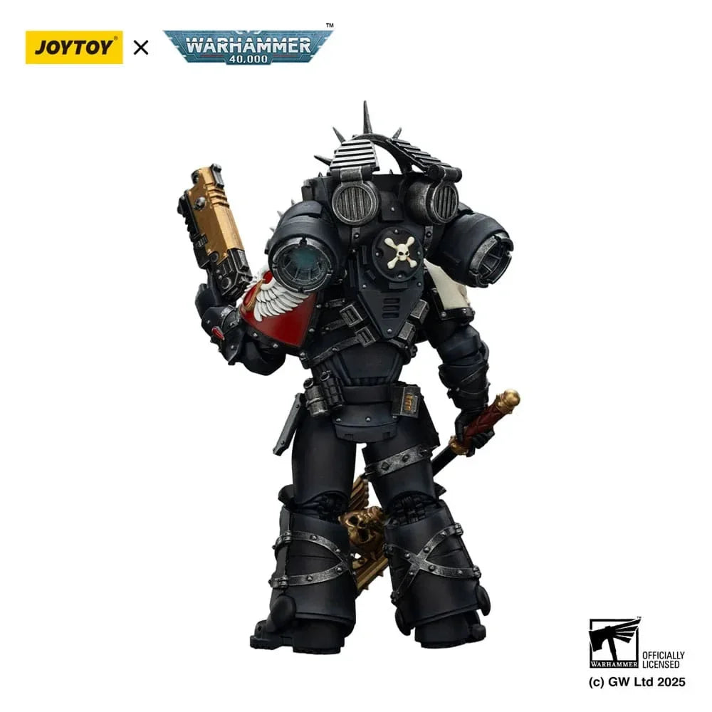 Warhammer 40,000: Combat Patrol Blood Angels Action Figur Lemartes med Jump Pack, Blood Crozius och Absolver Bolt Pistol - 12 cm Joy Toy (CN)