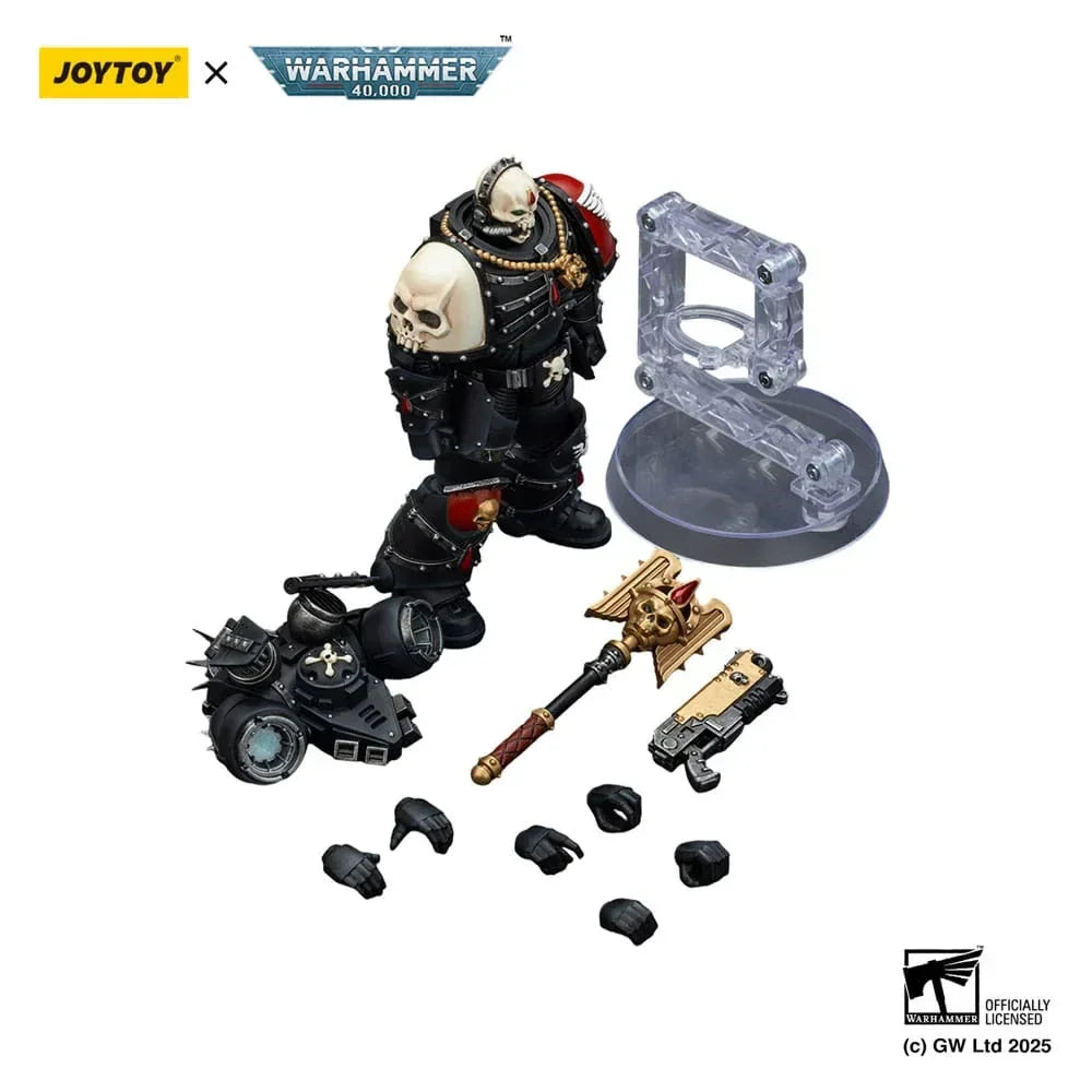 Warhammer 40,000: Combat Patrol Blood Angels Action Figur Lemartes med Jump Pack, Blood Crozius och Absolver Bolt Pistol - 12 cm Joy Toy (CN)