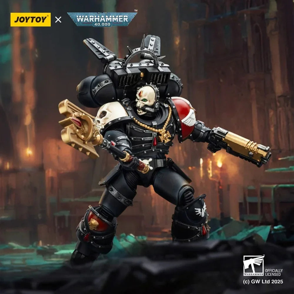 Warhammer 40,000: Combat Patrol Blood Angels Action Figur Lemartes med Jump Pack, Blood Crozius och Absolver Bolt Pistol - 12 cm Joy Toy (CN)