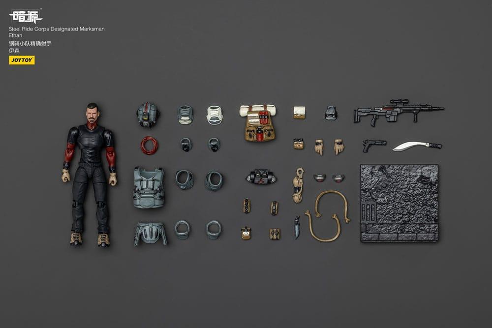 Steel Ride Corps Dark Source Action Figur Designated Marksman Ethan 7 cm Joy Toy (CN)