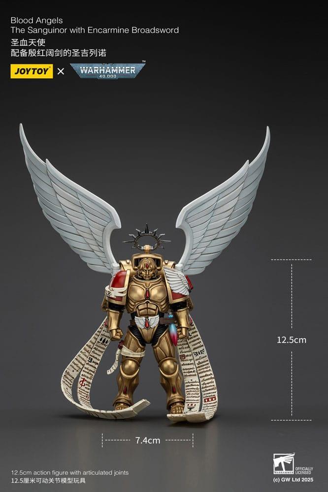 Warhammer 40,000 Action Figur 1/18 Blood Angels The Sanguinor med Encarmine Broadsword 12 cm Joy Toy (CN)