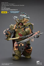 Warhammer 40k Action Figur 1/18 Death Guard Deathshroud Terminator 1 med Manreaper och Plaguespurter Gauntlet Joy Toy (CN)