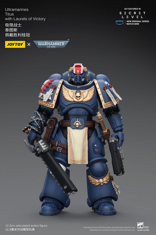 Warhammer 40,000 Action Figur Ultramarines Titus med Segerkransar 13 cm Joy Toy (CN)