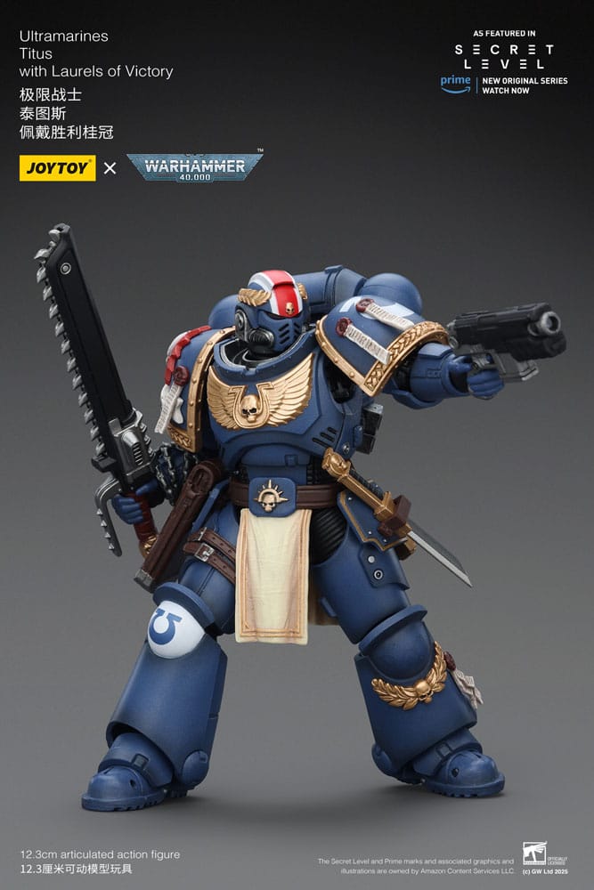 Warhammer 40,000 Action Figur Ultramarines Titus med Segerkransar 13 cm Joy Toy (CN)