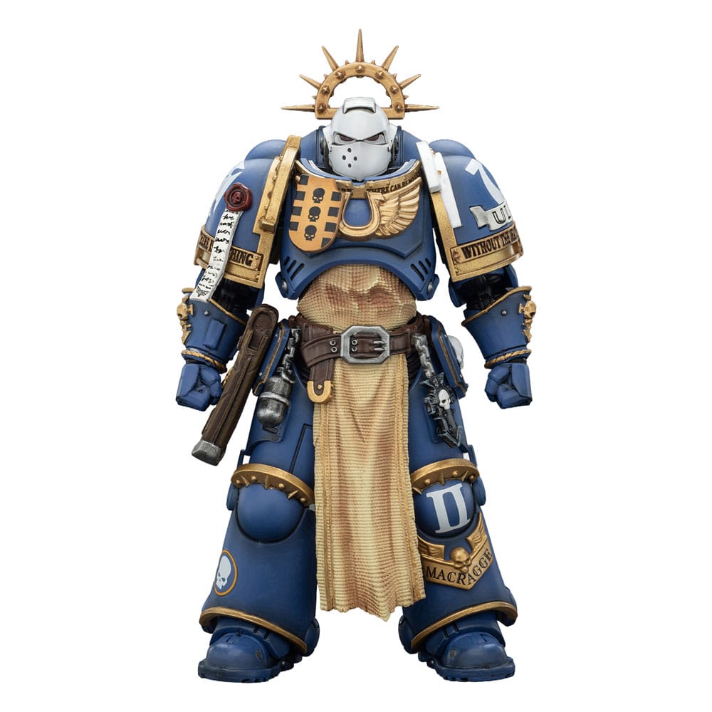 Warhammer 40,000 Action Figur Ultramarines Levantus med Kraftsvärd, Stormsköld och Boltpistol 13 cm Joy Toy (CN)