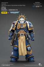 Warhammer 40,000 Action Figur Ultramarines Levantus med Kraftsvärd, Stormsköld och Boltpistol 13 cm Joy Toy (CN)