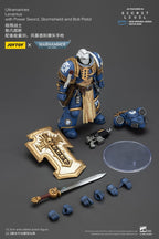 Warhammer 40,000 Action Figur Ultramarines Levantus med Kraftsvärd, Stormsköld och Boltpistol 13 cm Joy Toy (CN)
