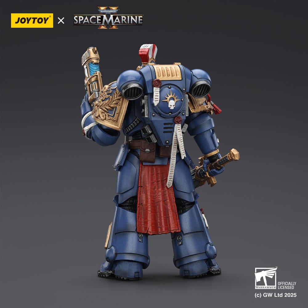 Warhammer 40,000: Space Marine 2 Action Figur Ultramarines Relic Primus Armour med Plasma Pistol och Combat Blade 13 cm Joy Toy (CN)