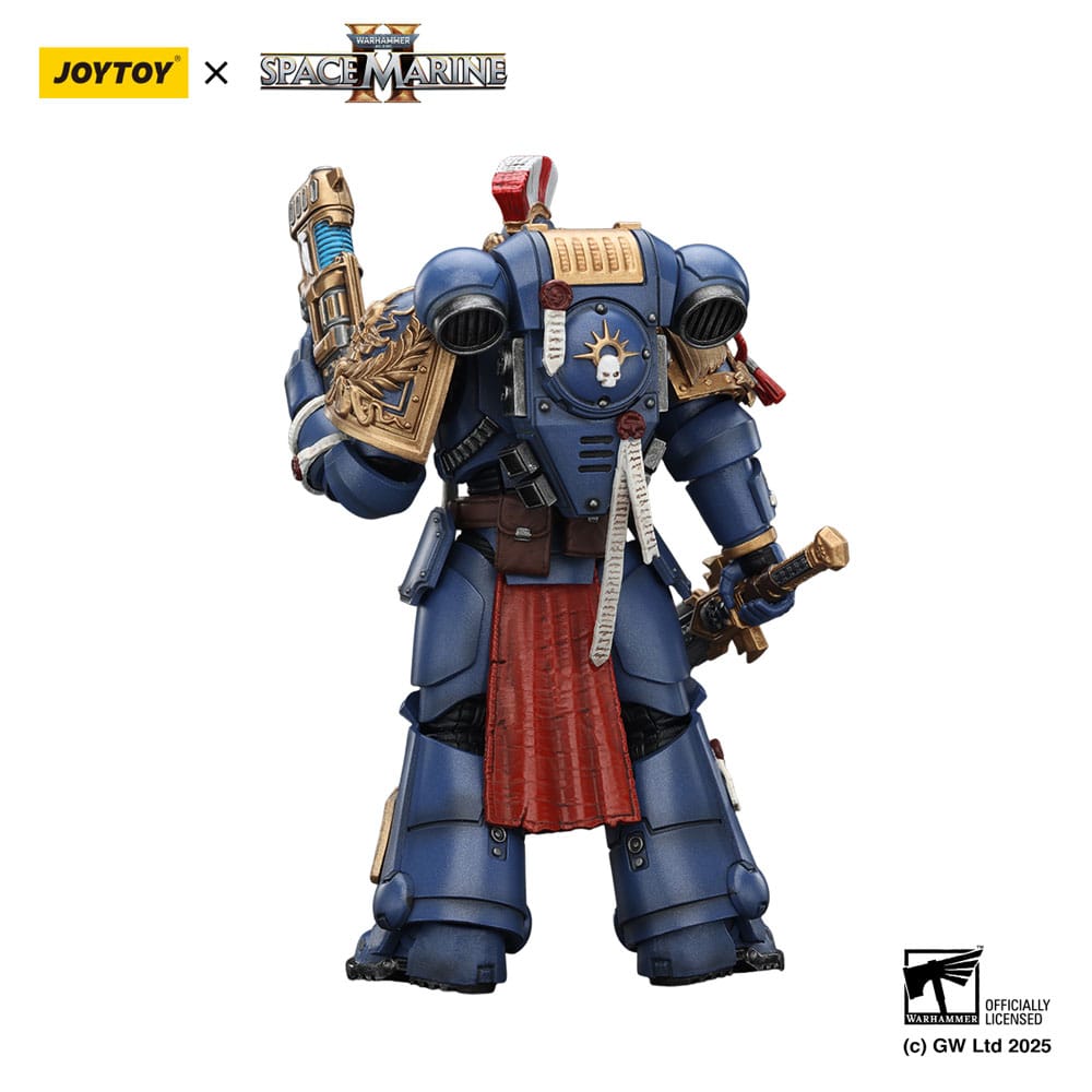 Warhammer 40,000: Space Marine 2 Action Figur Ultramarines Relic Primus Armour med Plasma Pistol och Combat Blade 13 cm Joy Toy (CN)