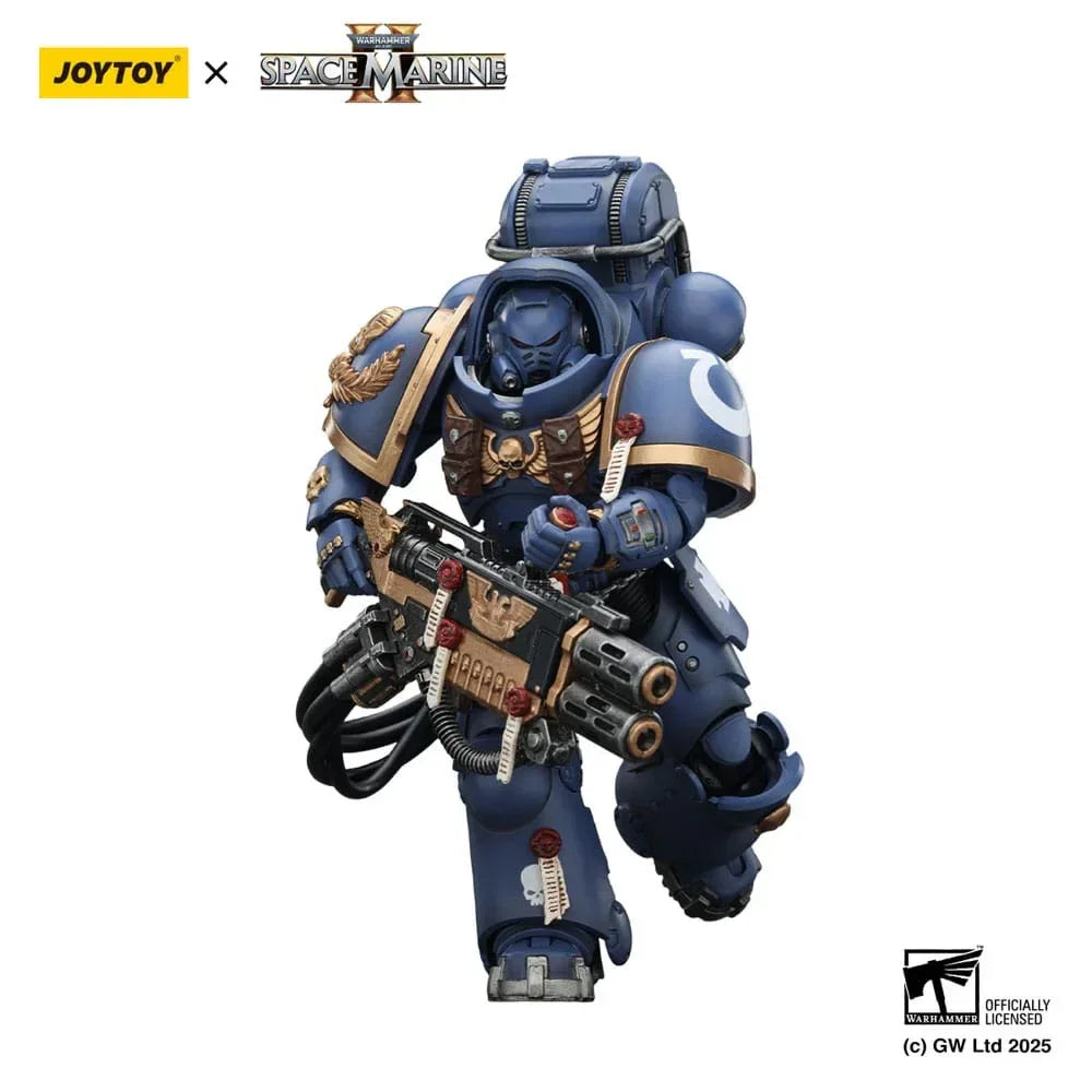 Warhammer 40,000: Space Marine 2 Action Figur Ultramarines Heavy Artificer Armor med Relik Multi-Melta 13 cm Joy Toy (CN)