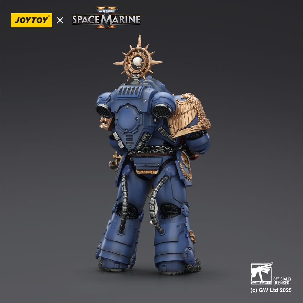 Warhammer 40,000: Space Marine 2 Action Figur Ultramarines Heavy Relic Primus Armor med Heavy Relic Bolt Rifle 13 cm Joy Toy (CN)