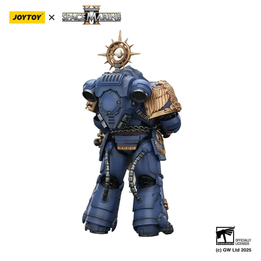 Warhammer 40,000: Space Marine 2 Action Figur Ultramarines Heavy Relic Primus Armor med Heavy Relic Bolt Rifle 13 cm Joy Toy (CN)