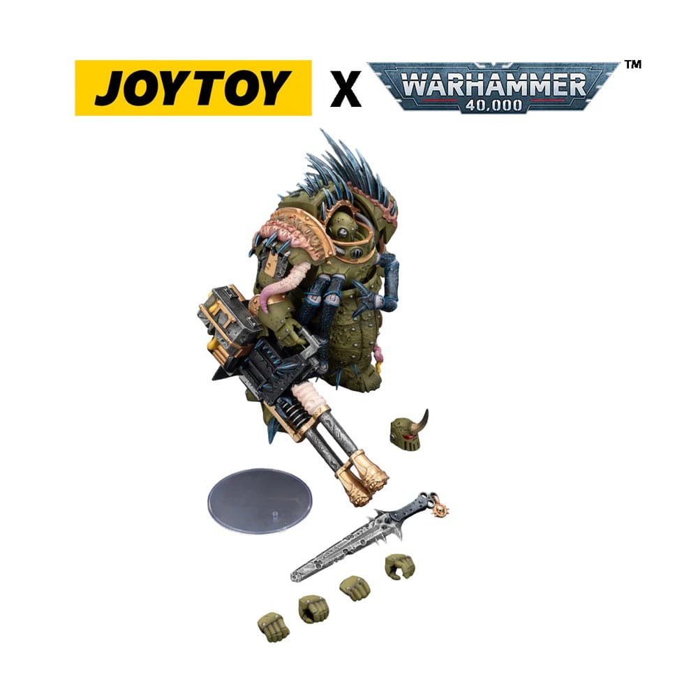 Warhammer 40,000 Action Figur Death Guard Blightlord Terminator 1 med Reaper Autocannon och Bubotic Blades 14 cm Joy Toy (CN)