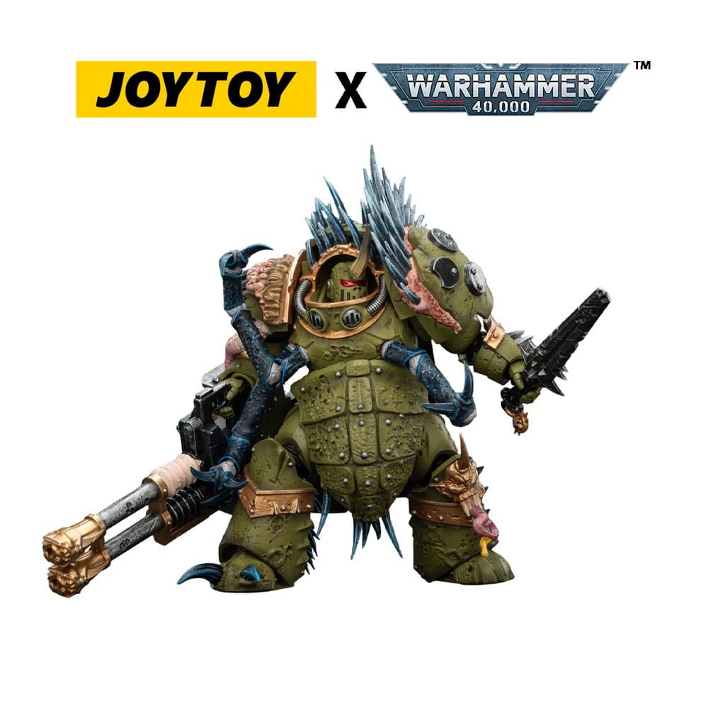 Warhammer 40,000 Action Figur Death Guard Blightlord Terminator 1 med Reaper Autocannon och Bubotic Blades 14 cm Joy Toy (CN)