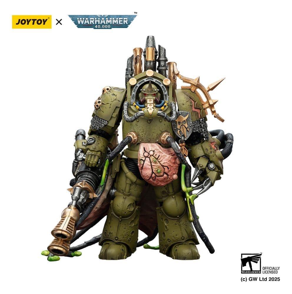 Warhammer 40,000 Action Figur Death Guard Lord of Virulence med Power Fist och Twin Plague Spewer 14 cm Joy Toy (CN)