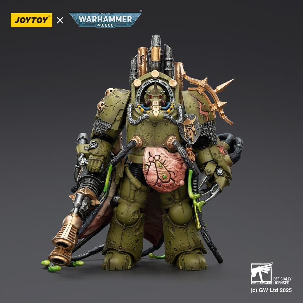 Warhammer 40,000 Action Figur Death Guard Lord of Virulence med Power Fist och Twin Plague Spewer 14 cm Joy Toy (CN)