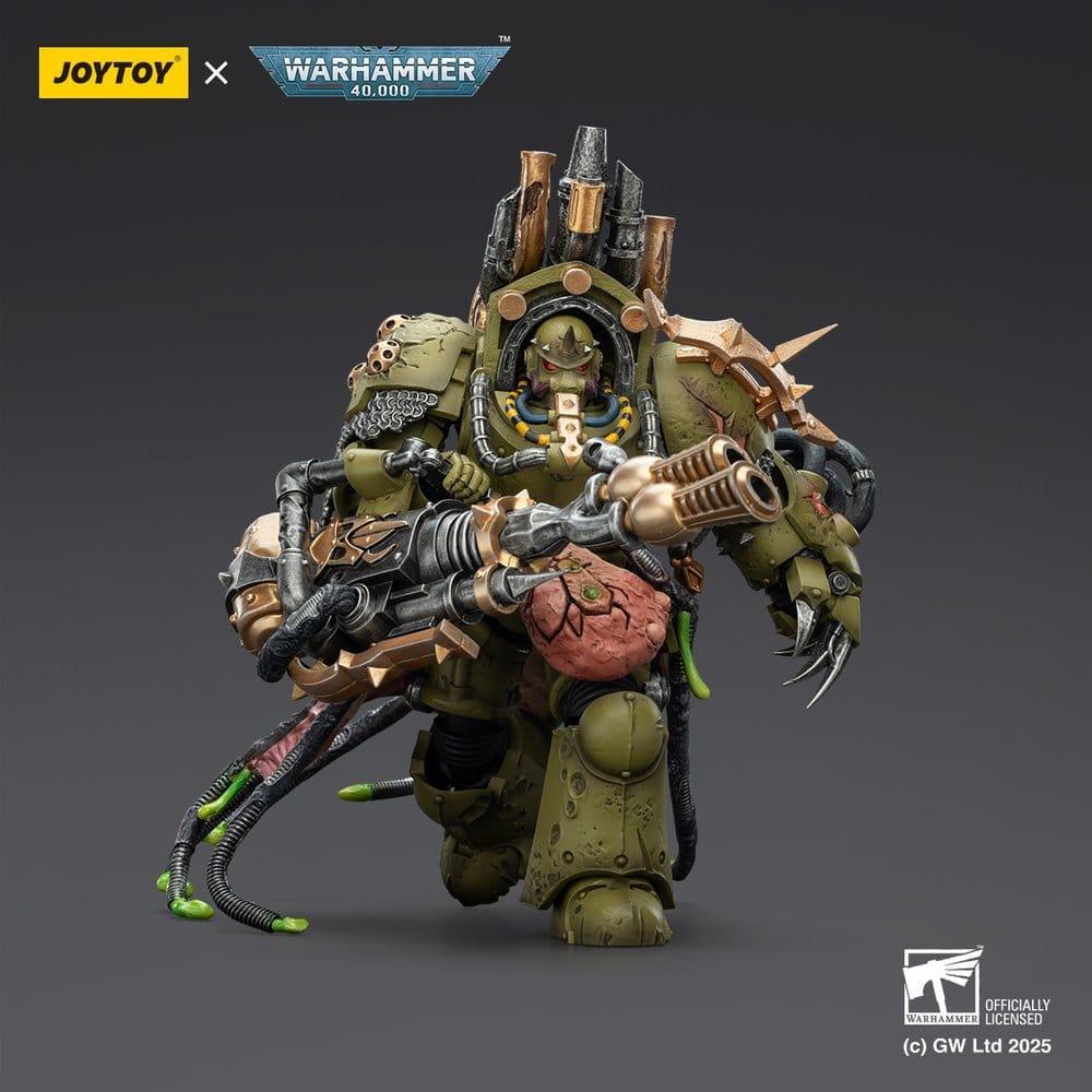 Warhammer 40,000 Action Figur Death Guard Lord of Virulence med Power Fist och Twin Plague Spewer 14 cm Joy Toy (CN)