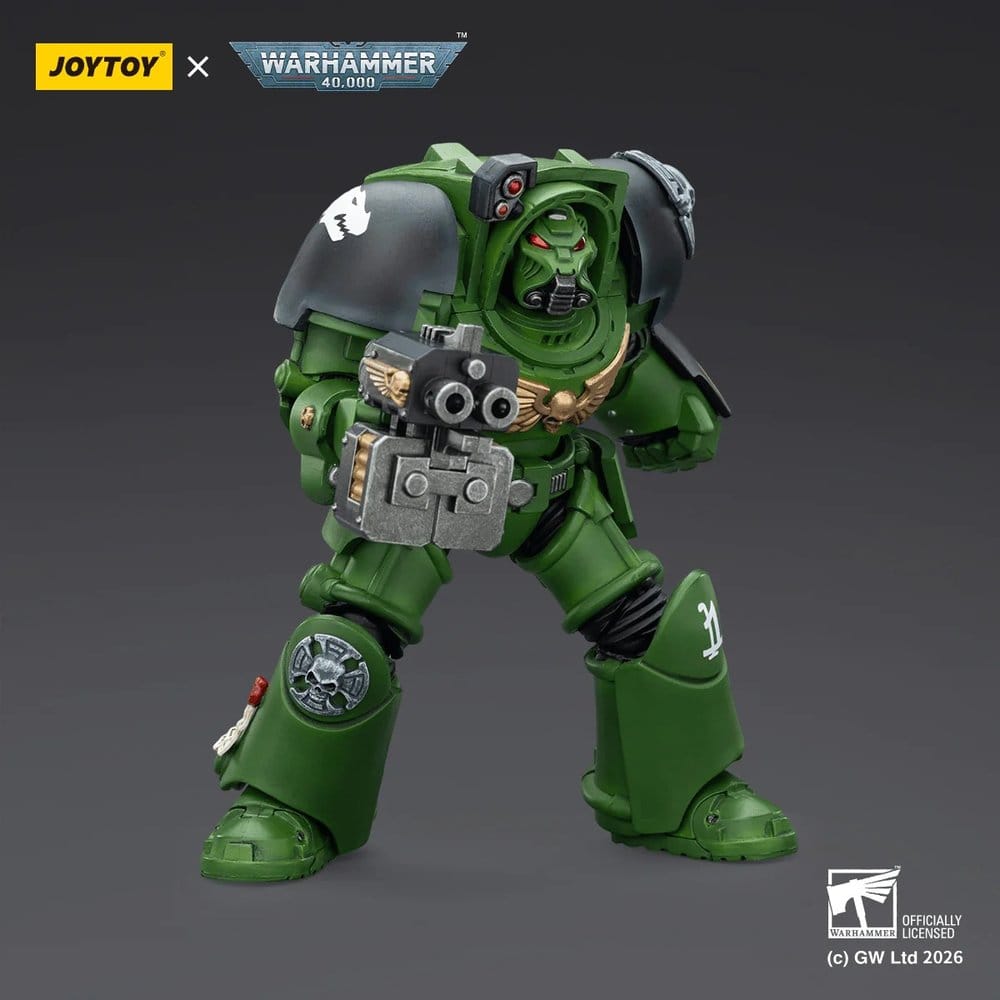 Warhammer 40,000 Action Figur Salamanders Terminator 2 med Power Fist och Storm Bolter 14 cm