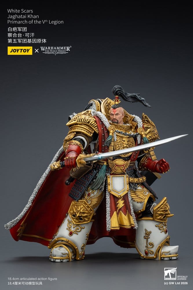 Warhammer The Horus Heresy Action Figur White Scars Jaghatai Khan Primarch av Vth Legion 19 cm