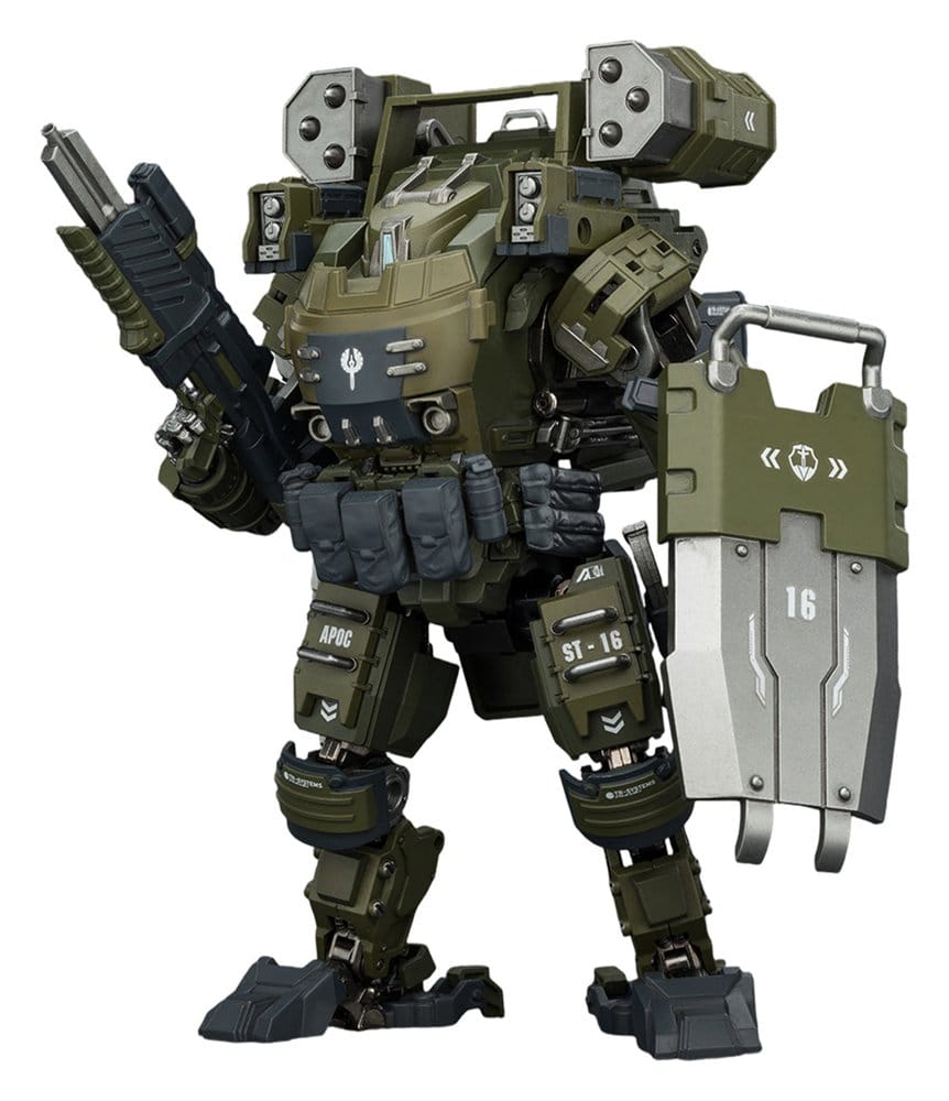 Dark Source Actionfigur 1/25 APOC-serien Storm Surge Tung Eld Assault Mech ST-8616 14 cm