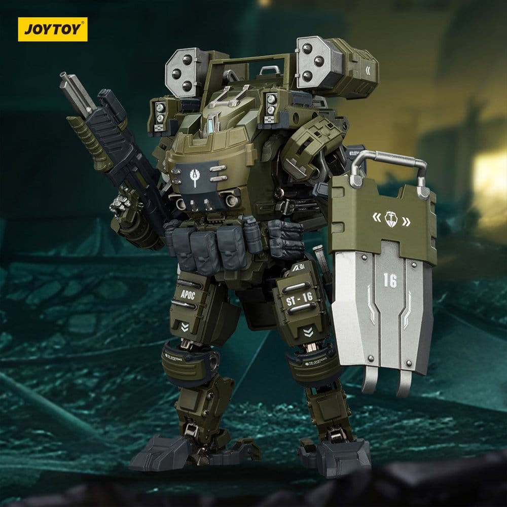 Dark Source Actionfigur 1/25 APOC-serien Storm Surge Tung Eld Assault Mech ST-8616 14 cm