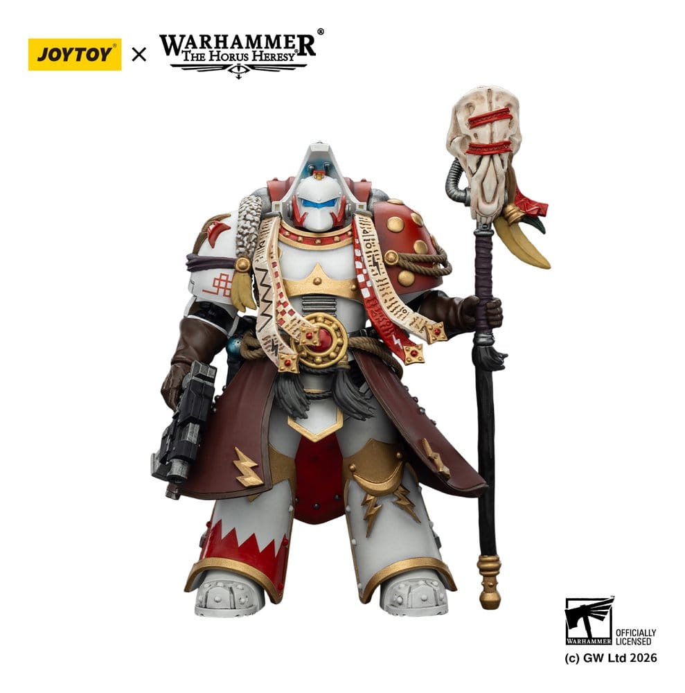 Warhammer 40,000 Action Figure White Scars Stormseer Consul with Force Staff and Bolt Pistol 12 cm