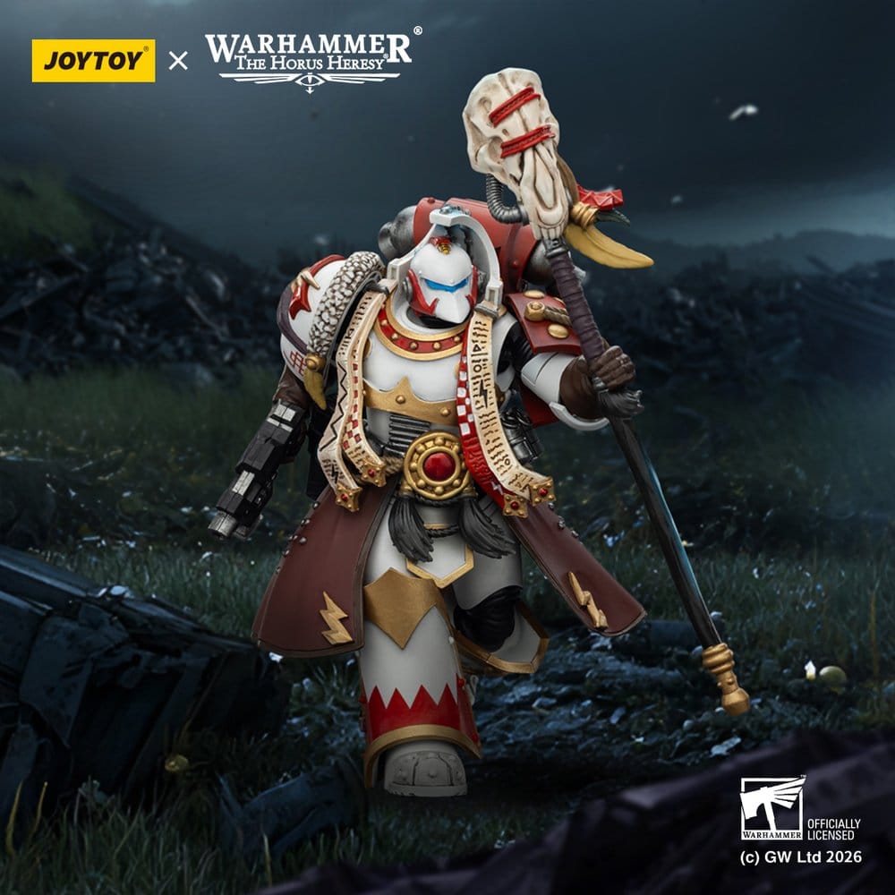 Warhammer 40,000 Action Figure White Scars Stormseer Consul with Force Staff and Bolt Pistol 12 cm