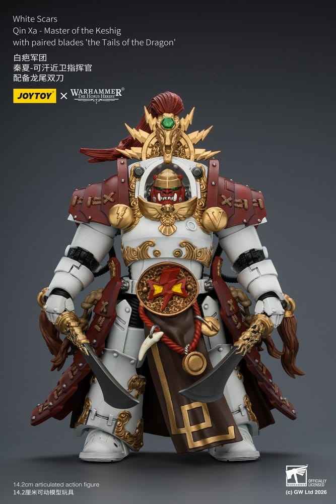 Warhammer The Horus Heresy Actionfigur White Scars Qin Xa - Mästarens Keshig 14 cm
