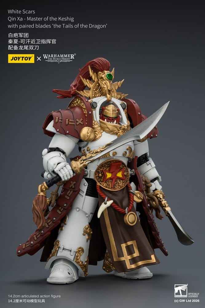 Warhammer The Horus Heresy Actionfigur White Scars Qin Xa - Mästarens Keshig 14 cm