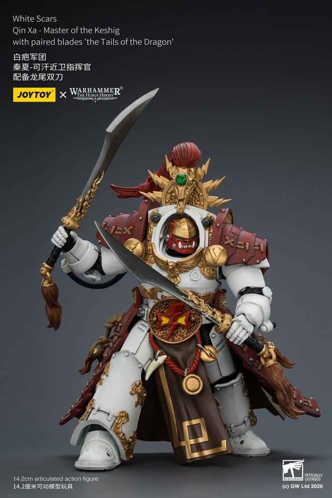 Warhammer The Horus Heresy Actionfigur White Scars Qin Xa - Mästarens Keshig 14 cm