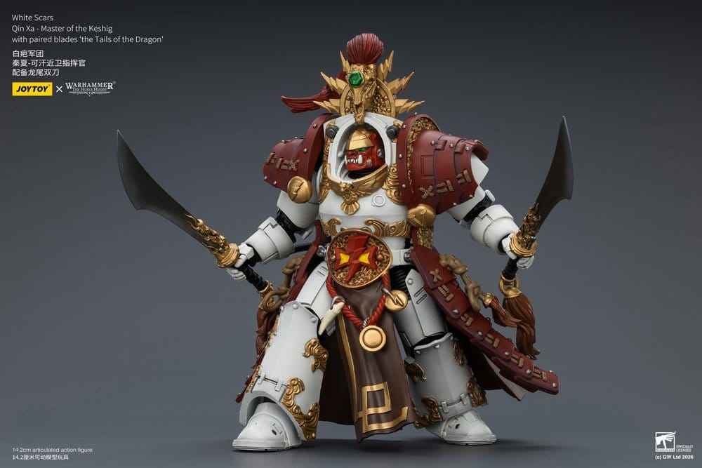 Warhammer The Horus Heresy Actionfigur White Scars Qin Xa - Mästarens Keshig 14 cm