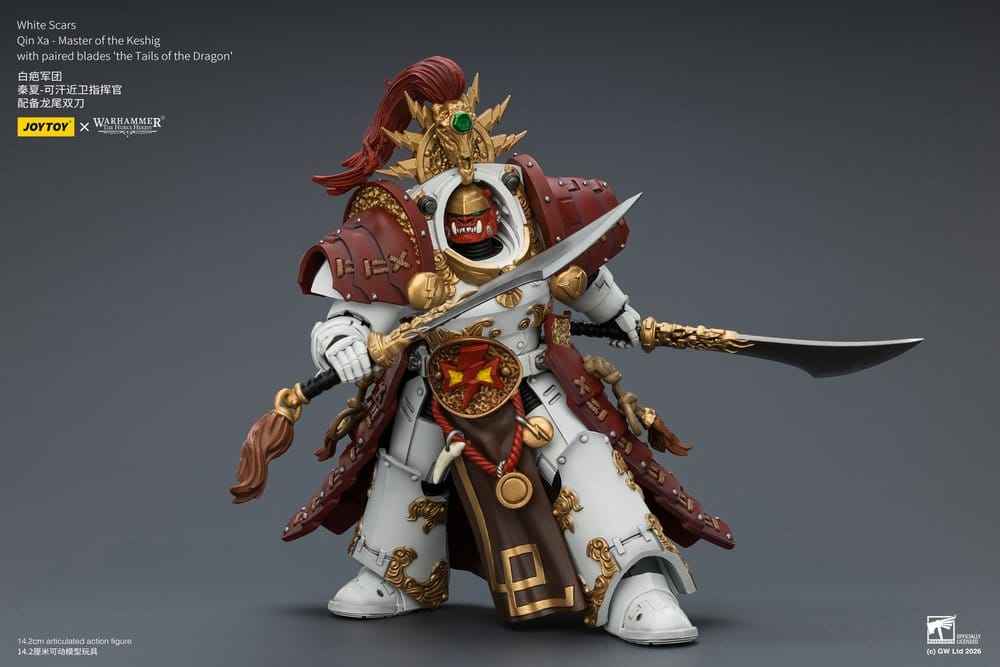 Warhammer The Horus Heresy Actionfigur White Scars Qin Xa - Mästarens Keshig 14 cm