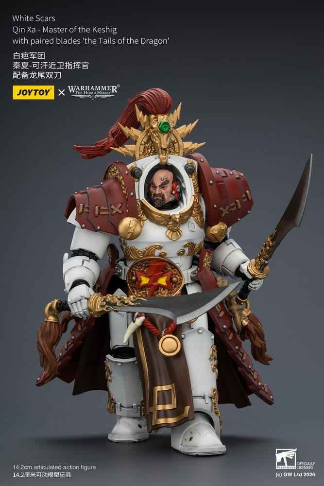 Warhammer The Horus Heresy Actionfigur White Scars Qin Xa - Mästarens Keshig 14 cm