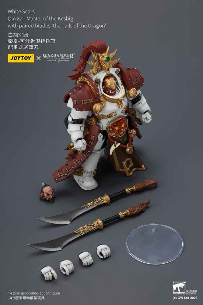 Warhammer The Horus Heresy Actionfigur White Scars Qin Xa - Mästarens Keshig 14 cm