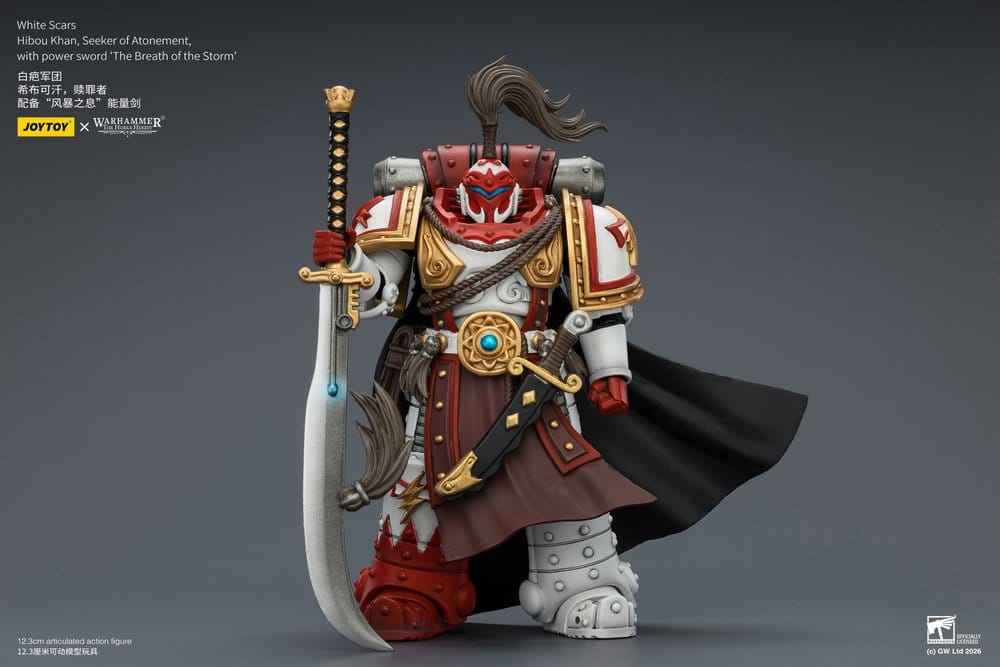 Warhammer The Horus Heresy Actionfigur White Scars Hibou Khan, Sökar av Botgörelse 12 cm