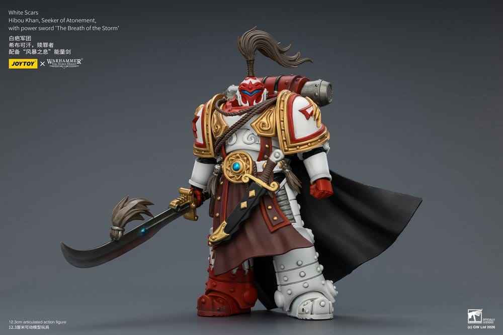 Warhammer The Horus Heresy Actionfigur White Scars Hibou Khan, Sökar av Botgörelse 12 cm