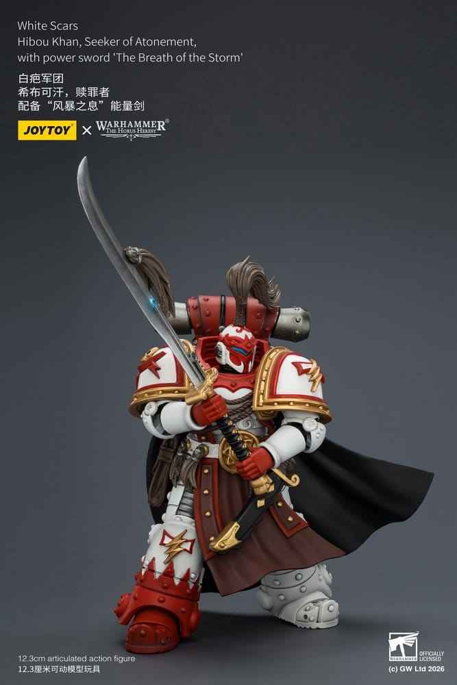 Warhammer The Horus Heresy Actionfigur White Scars Hibou Khan, Sökar av Botgörelse 12 cm