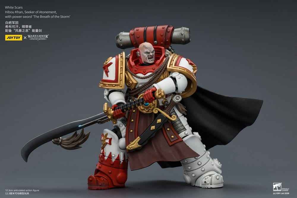 Warhammer The Horus Heresy Actionfigur White Scars Hibou Khan, Sökar av Botgörelse 12 cm