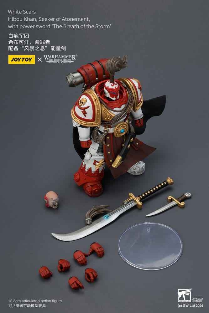 Warhammer The Horus Heresy Actionfigur White Scars Hibou Khan, Sökar av Botgörelse 12 cm