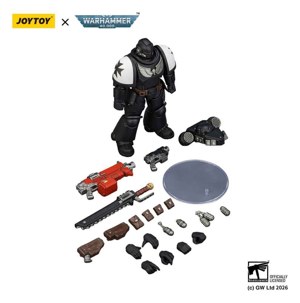 Warhammer 40,000 Actionfigur Svarta Tempelriddare Intercessor 12 cm